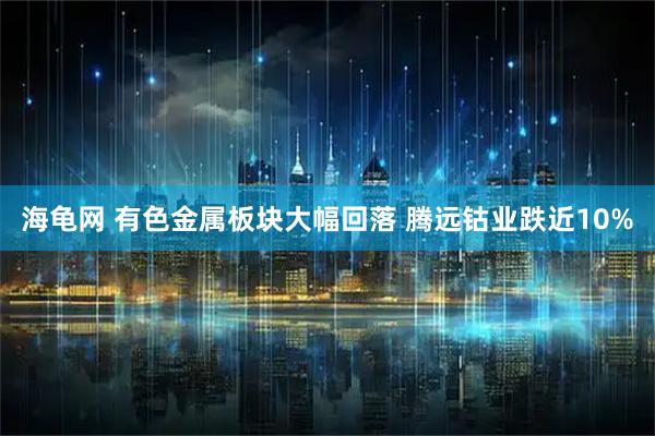 海龟网 有色金属板块大幅回落 腾远钴业跌近10%